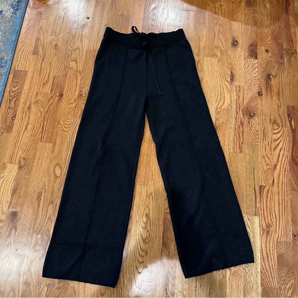 Nanette Lepore Black Sparkle Knit Pants Size Medium - Picture 1 of 5